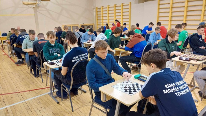1.vieta starp Rīgas reģiona profesionālajām mācību iestādēm dambretē 2024.